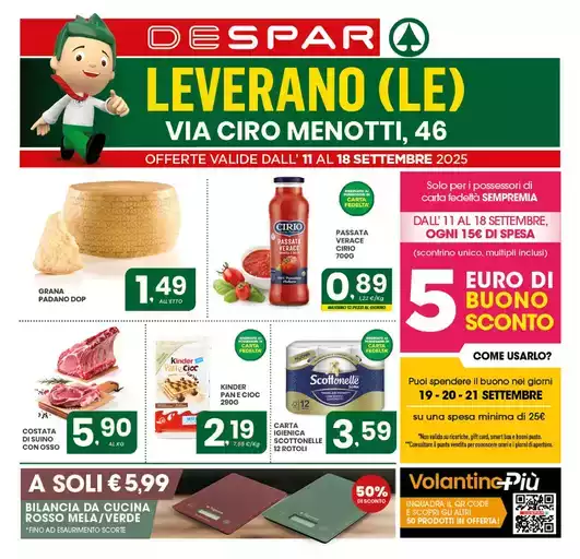 5 euro di buono sconto