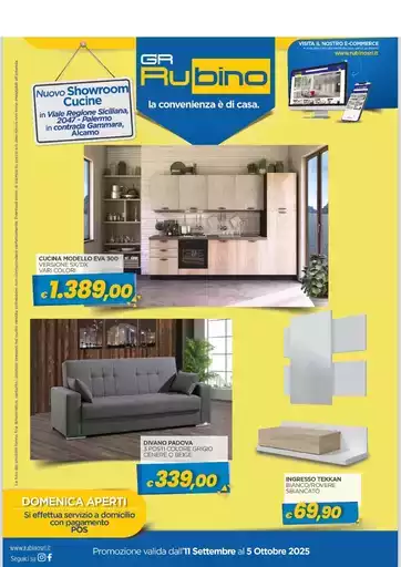 Promozione valida dall' 11 settembre al 5 ottobre