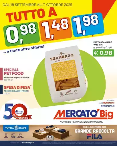 Tutto a 0,98 - 1,48 - 1,98