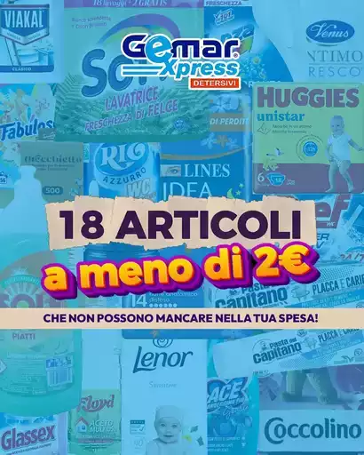 18 articoli a meno di 2 euro