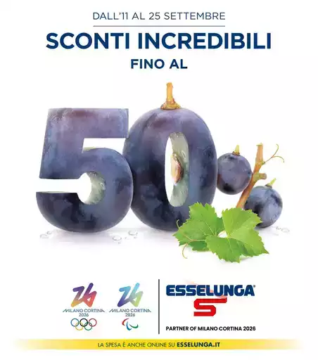 Sconti fino al 50%