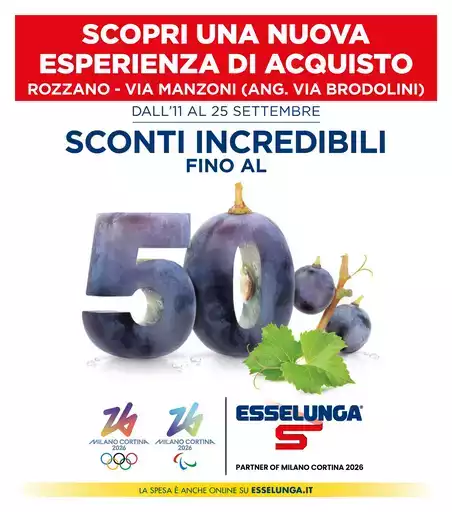 Sconti fino al 50% Sconti fino al 50%