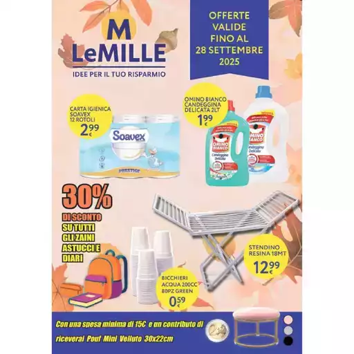 Offerte valide fino al 28 settembre 2025