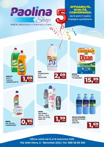 Offerte valide dal 13 al 16 settembre