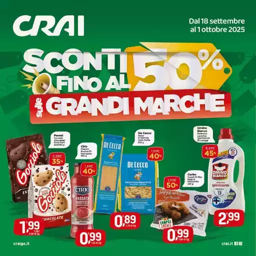Sconti fino al 50% sulle grandi marche