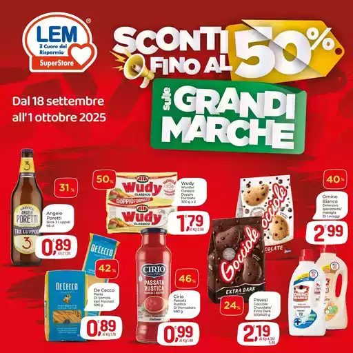 Sconti fino al 50%