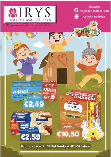 Promo valide dal 18 settembre all 1 ottobre Promo valide dal 18 settembre all 1 ottobre