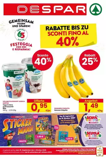 Sconti fino al 40%