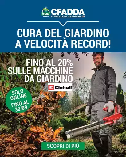 Fino al 20% sulle macchine da giardino