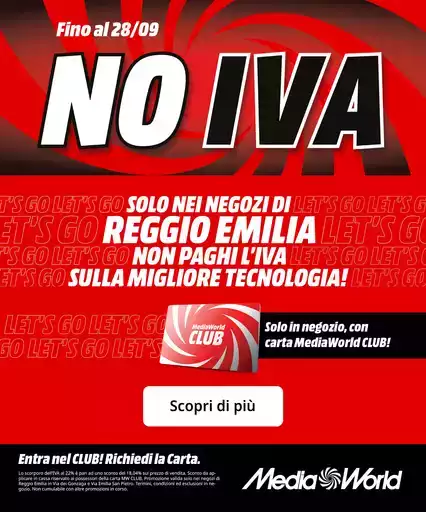 Nuova apertura di MediaWorld a Reggio Emilia!