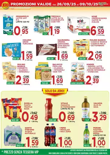 PROMOZIONI VALIDE dal 26/09/25 al 09/10/25