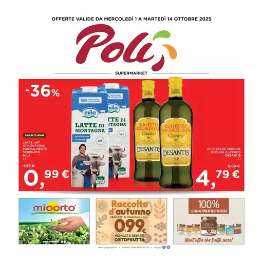OFFERTE VALIDE DA MERCOLEDÌ 1 A MARTEDÌ 14 OTTOBRE 2025