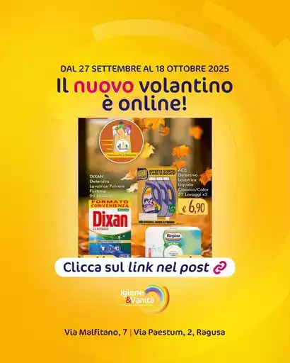 Dal 27 settembre al 18 ottobre Dal 27 settembre al 18 ottobre