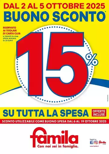 BUONO SCONTO 15%