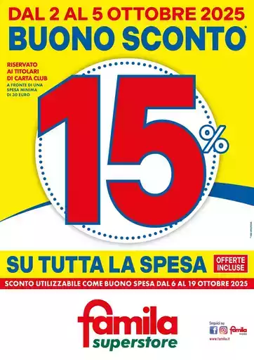 BUONO SCONTO 15%