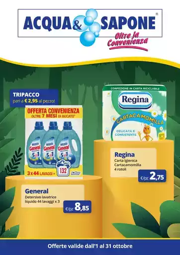 Offerte valide dall’1 al 31 ottobre