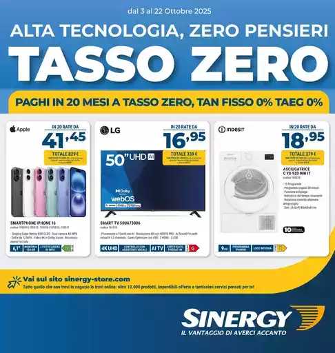 ALTA TECNOLOGIA, ZERO PENSIERI TASSO ZERO
