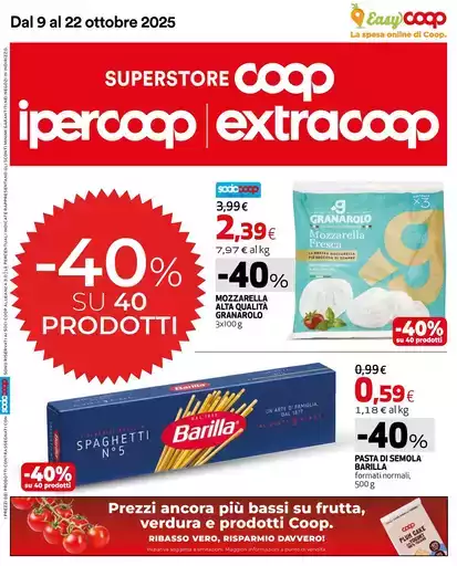 40% su 40 prodotti 40% su 40 prodotti