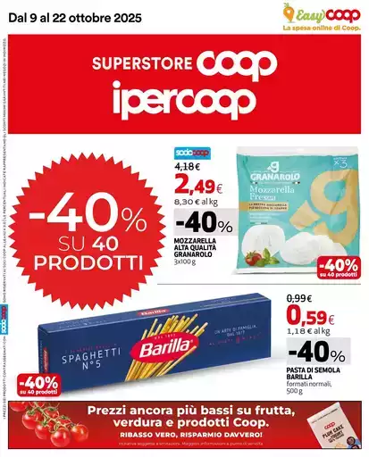 40% su 40 prodotti