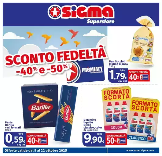 Sconto fedeltà -40% e -50%, Superstore Sconto fedeltà -40% e -50%, Superstore
