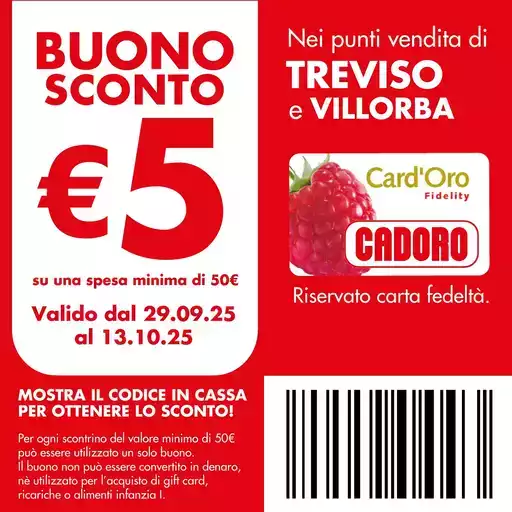 Buono sconto 5 euro Buono sconto 5 euro