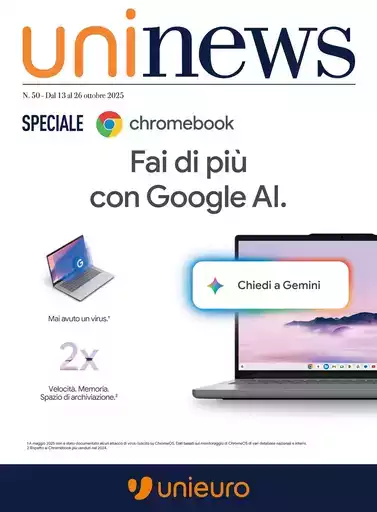 Speciale Chromebook da Unieuro!