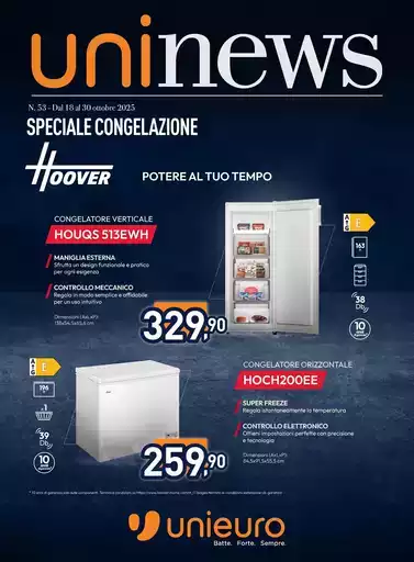 Speciale Congelazione da Unieuro! Speciale Congelazione da Unieuro!