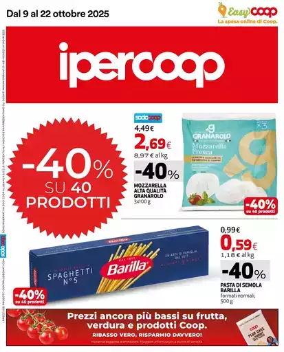 40% su 40 prodotti 40% su 40 prodotti