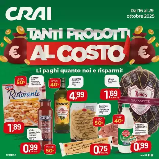 Tanti prodotti al costo Tanti prodotti al costo