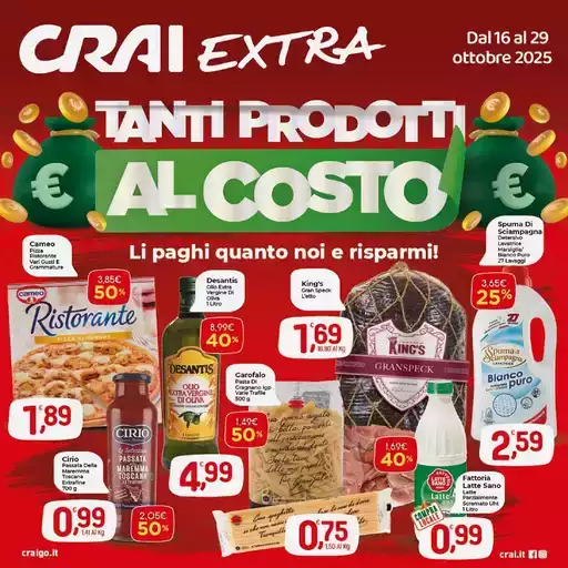 Tanti prodotti al costo Tanti prodotti al costo