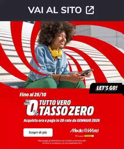 Tasso 0 da MediaWorld!