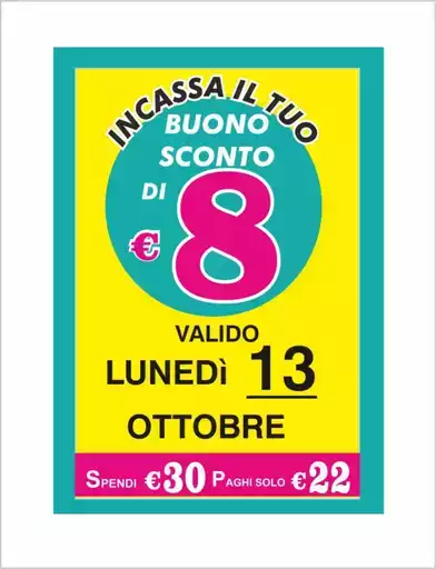 Buono sconto di 8 euro
