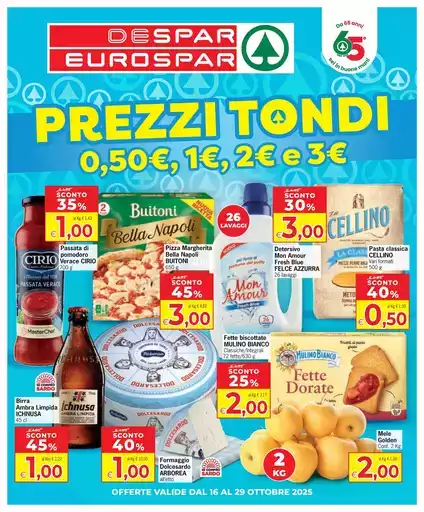Prezzi tondi 0,50 euro, 1 euro, 2 euro e 3 euro Prezzi tondi 0,50 euro, 1 euro, 2 euro e 3 euro
