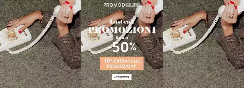 La call promozioni fino a -50% La call promozioni fino a -50%