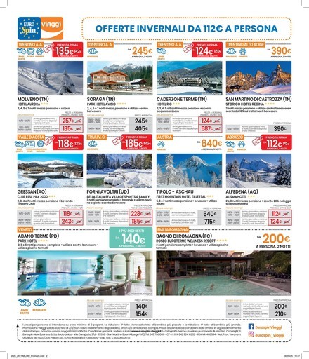 OFFERTE INVERNALI DA 112€ A PERSONA OFFERTE INVERNALI DA 112€ A PERSONA