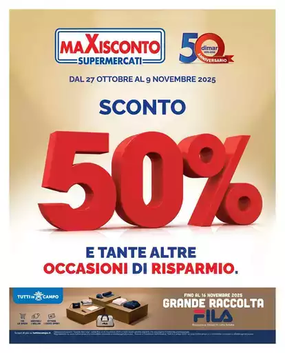Sconto 50% Sconto 50%