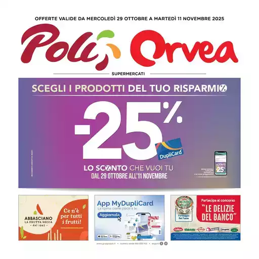 OFFERTE VALIDE DA MERCOLEDÌ 29 OTTOBRE A MARTEDÌ 11 NOVEMBRE 2025 OFFERTE VALIDE DA MERCOLEDÌ 29 OTTOBRE A MARTEDÌ 11 NOVEMBRE 2025