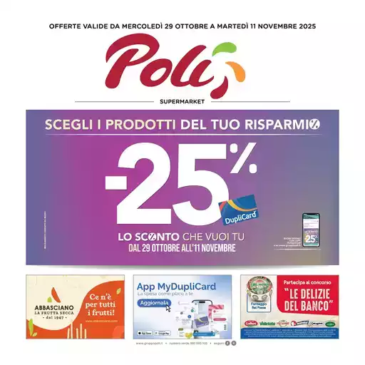 OFFERTE VALIDE DA MERCOLEDÌ 29 OTTOBRE A MARTEDÌ 11 NOVEMBRE 2025 OFFERTE VALIDE DA MERCOLEDÌ 29 OTTOBRE A MARTEDÌ 11 NOVEMBRE 2025
