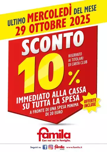 SCONTO 10% SU TUTTA LA SPESA SCONTO 10% SU TUTTA LA SPESA