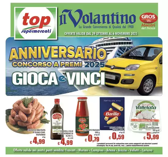 Anniversario concorso a premi gioca e vinci Anniversario concorso a premi gioca e vinci