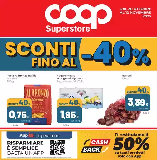 Sconti fino al 40%