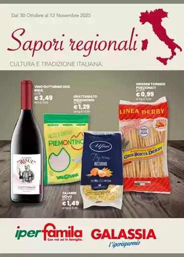 SAPORI REGIONALI dal 30 novembre al 12 dicembre