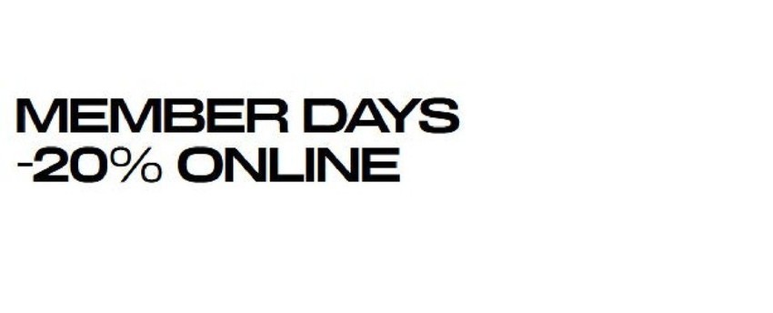 Member days -20% Member days -20%