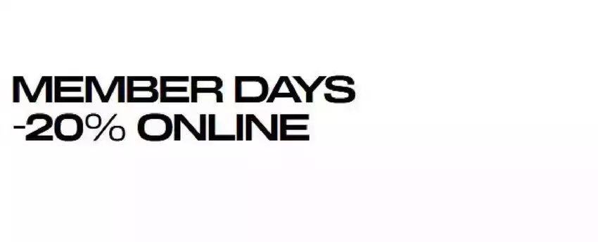 Member days -20% Member days -20%