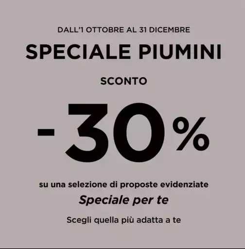 Speciale piumini Speciale piumini