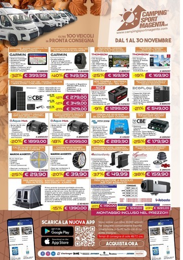 Dal 1 al 30 novembre Dal 1 al 30 novembre