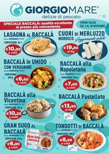 Promo valida dal 3 al 30 novembre Promo valida dal 3 al 30 novembre