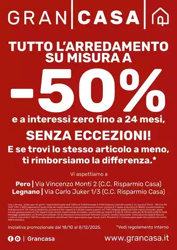 Tutto l'arrendamento su misura a -50%