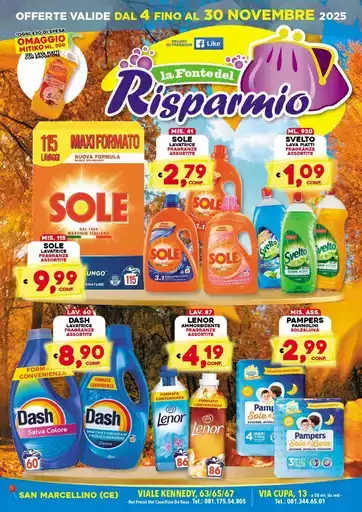 Offerte valide dal 4 fino al 30 novembre Offerte valide dal 4 fino al 30 novembre