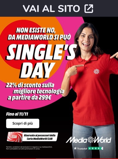 Single's day da MediaWorld! Single's day da MediaWorld!